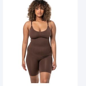 Hey Shape Women's Brown mid thigh Shapewear